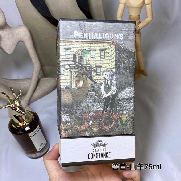 Original quality Fickle Constance (Goat)Penhaligon'sPenhaligon's Perfumes Beast Head Collection - Goat Perfume 75mlTop Note Sweet Pepper CardamomMiddle Note Caramel SaltBase note Kashmiri Wood Tobacco VanillaAroma WoodyA