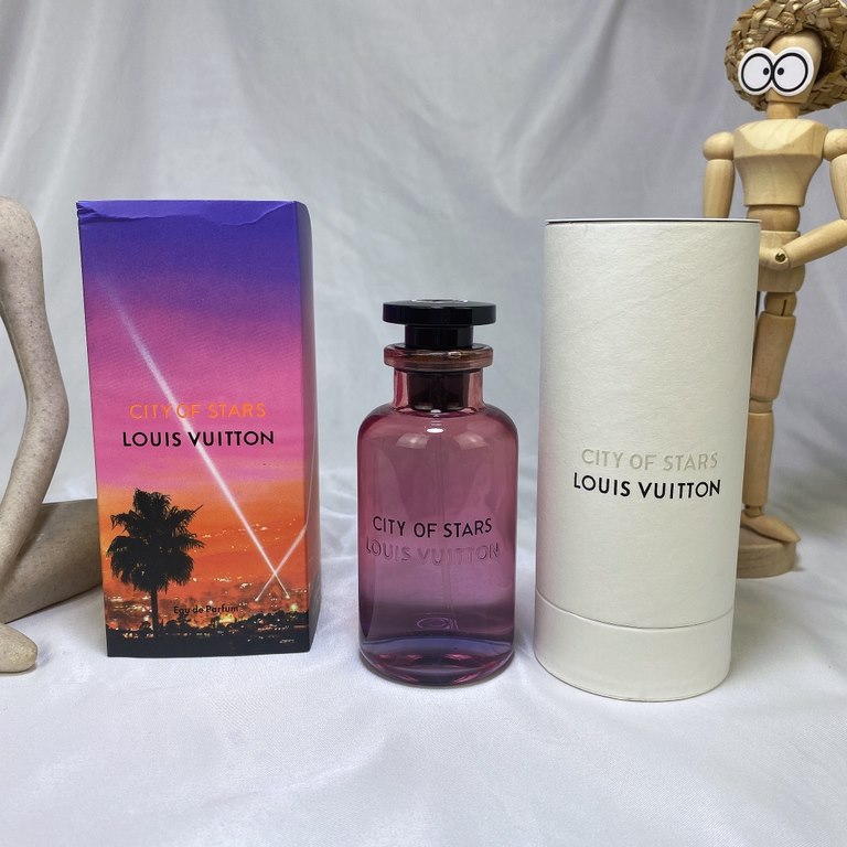 Original quality(LV Perfume 100ml City of Stars)   LV Louis Vuitton Perfume 2022 City of stars  City of stars 100ml Neutral fragranceTop notes of blood orange lemon, red mandarin, bergamot, etc.Middle note is Tahitian ga