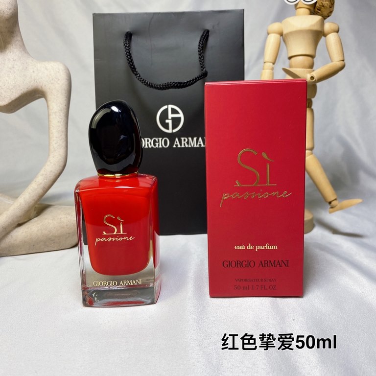 Original qualityArmani Armani Si Passione Red Beloved Limited Edition Perfume 18 Years New Scent EDP Intense Eau de Toilette 50ml , Top Notes Pink Pepper, Pear, Black Currant Middle Notes Rose, Jasmine, Tempranillo Base 