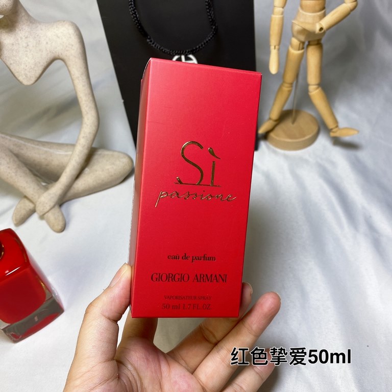 Original qualityArmani Armani Si Passione Red Beloved Limited Edition Perfume 18 Years New Scent EDP Intense Eau de Toilette 50ml , Top Notes Pink Pepper, Pear, Black Currant Middle Notes Rose, Jasmine, Tempranillo Base 