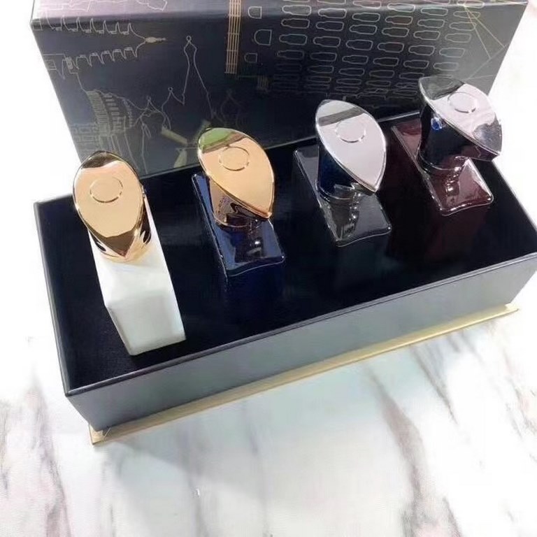 Amouage Amouage Perfume Medium Sample 30ml Set of 4! Flavors Amouage Interlude for Men Blue Bottle, Rose Charm for Men Red Bottle, Memoir for Men Black Bottle, Butterfly for Men White Bottle.