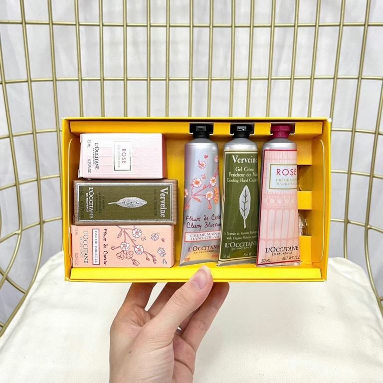 Original qualityL'Occitane Hand Cream Perfume Set of 6! Comes with gift bag. Contains perfume 3 x 75ml, hand cream 3 x 30ml.