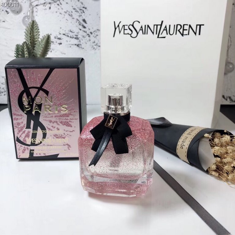 Original single quality YSL Saint Laurent Christmas Fireworks Edition Reverse My Paris Women's Perfume 90ml; the bottle body waves of light dots, Dili Hotba with the same model, very gorgeous, girly. Must enter the parag