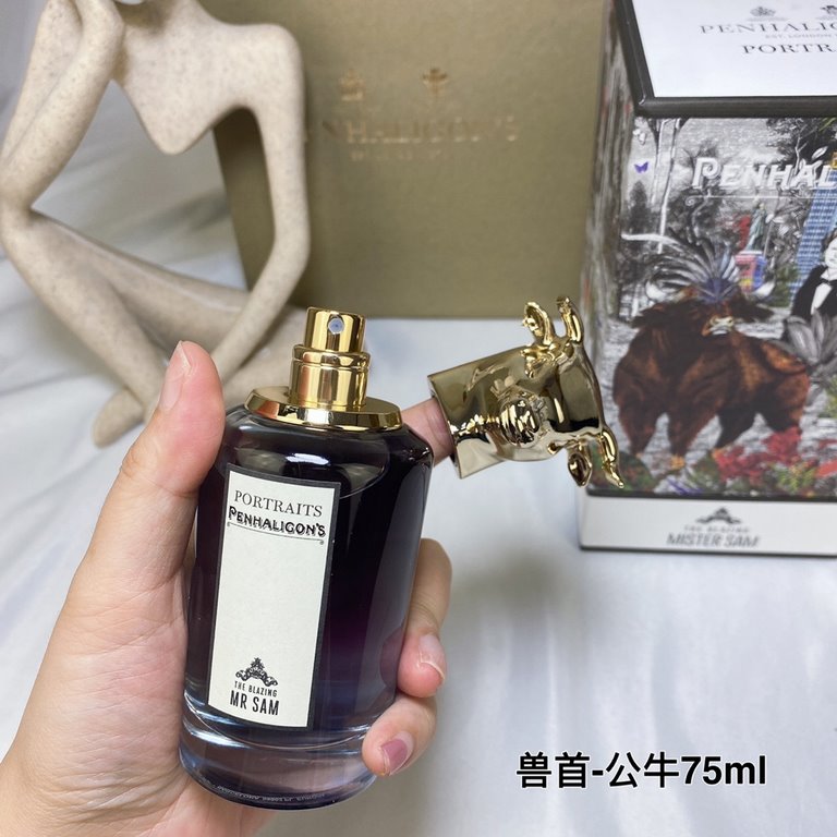 Original quality Blazing Mr. Sam (Bull)Penhaligon'sPenhaligon's Perfumes Head of the Beast Collection - Bull 75mlTop note Cardamom CinnamonMiddle note cumin saffron pepperBase note Vanilla Patchouli Cedar TobaccoNotes Wo