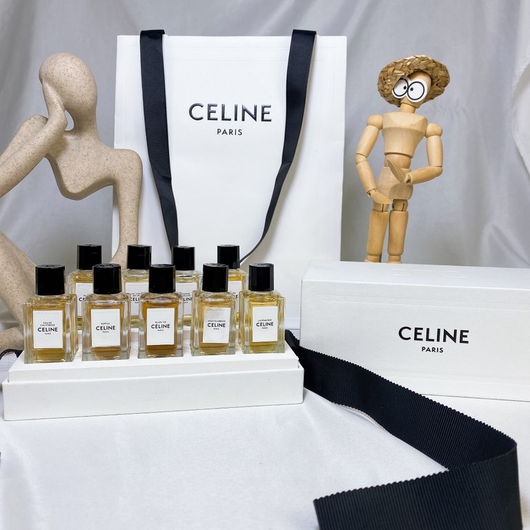 Original quality Céline High Definition Perfume Sample 10ml Nine Piece Set! 10ml x 9. Contains California, Marginal Scent Paris, French Cologne, Unruly, Dress, Night is Young, Manifestation, St. Germain, Flowing.