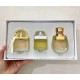 Original quality(Coquille Piggy Bag Medium Sample Perfume 3 Piece Set)  3×30ml Coquille Women's Perfume 3 Piece Set with Love Story Yellow Ribbon Classic Eponymous Flesh Ribbon Piggy Bag