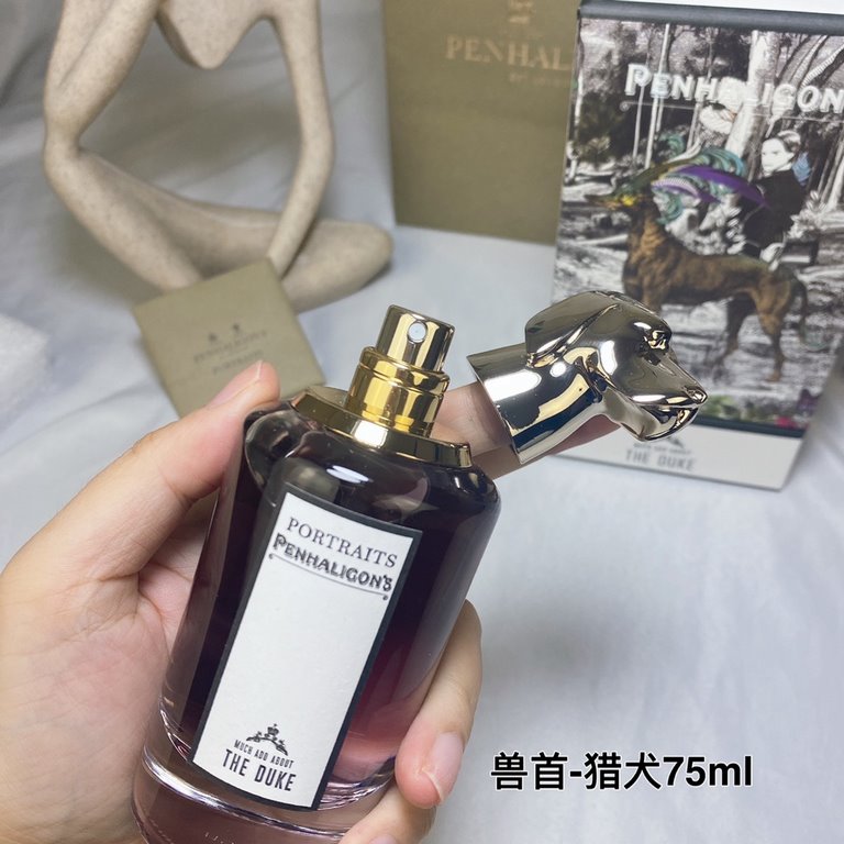 Original quality Mr. Duke's Hustle (Hound)Penhaligon'sPenhaligon's Perfumes Head of the Beast Collection - Hound Dog Perfume 75mlScent Rose Leather GinPepper Woody FragranceTags woody rose freshSpicy Intense FloralFragra