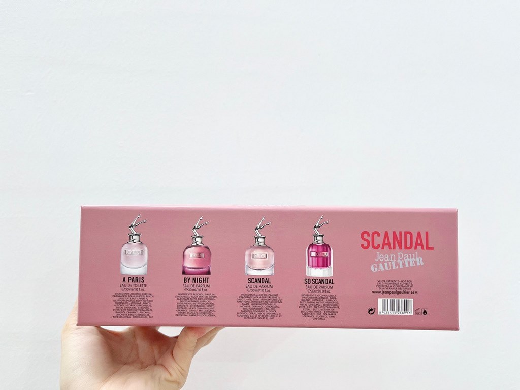 Original version(Gaultier sample perfume 4-piece set)   30ml × 4, with a nozzle  Gaultier Scandal perfume Scandal  sweet explosion, pink tender full of eye-catching bottle like a rebellious teenage girl to make a bad, pr