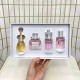 The new Dior perfume sample luxury gift box 4 sets  , contains true me   flowers sweetheart   charm fresh   JOY perfume work is very exquisite perfume gift box  , 1 bottle of 30 ml, with a spray nozzle, it is very conven