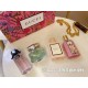 Original qualityGucci Dazzling Dream Perfume Medium Sample Set of 4  Gucci Flourishing Dreams Perfume Medium Sample 25ml Set of 4, 25ml x 4 with sprayer.Contains Gardenia, Bamboo Rhythm, Flourishing Flower, Emanuelle.A g