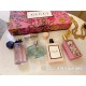 Original qualityGucci Dazzling Dream Perfume Medium Sample Set of 4  Gucci Flourishing Dreams Perfume Medium Sample 25ml Set of 4, 25ml x 4 with sprayer.Contains Gardenia, Bamboo Rhythm, Flourishing Flower, Emanuelle.A g