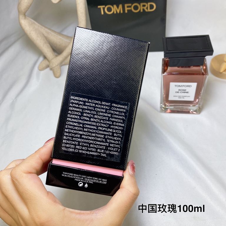 Original qualityTom Ford TF 2022 New Perfume Chinese Medicine Feeling Rose  ROSE DE CHINE Chinese Rose 100mlTop note RoseMiddle Note Yellow PeonyBase note Rock Rose, Myrrh