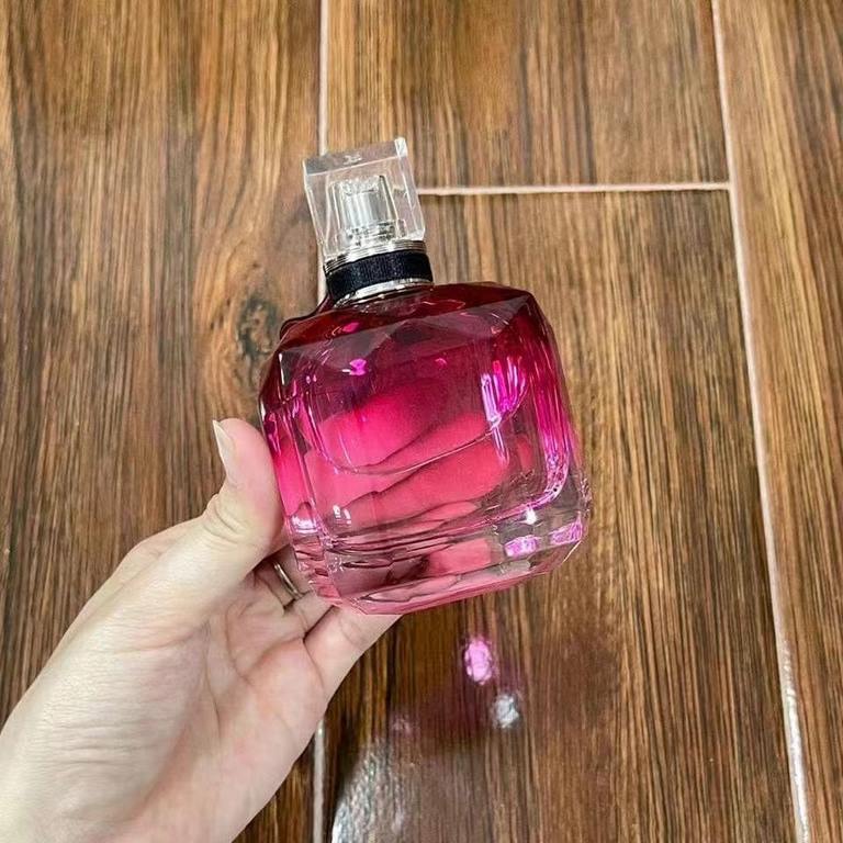 Original quality 90ml 50mlSaint Laurent Paris Perfume 90ml Fuchsia   Counter Quality New Saint Laurent Reverse Paris Fuchsia 90mlYSL Saint Laurent Intensement New Reverse Paris Rose Floral Notes Women's Intense Eau de Pa