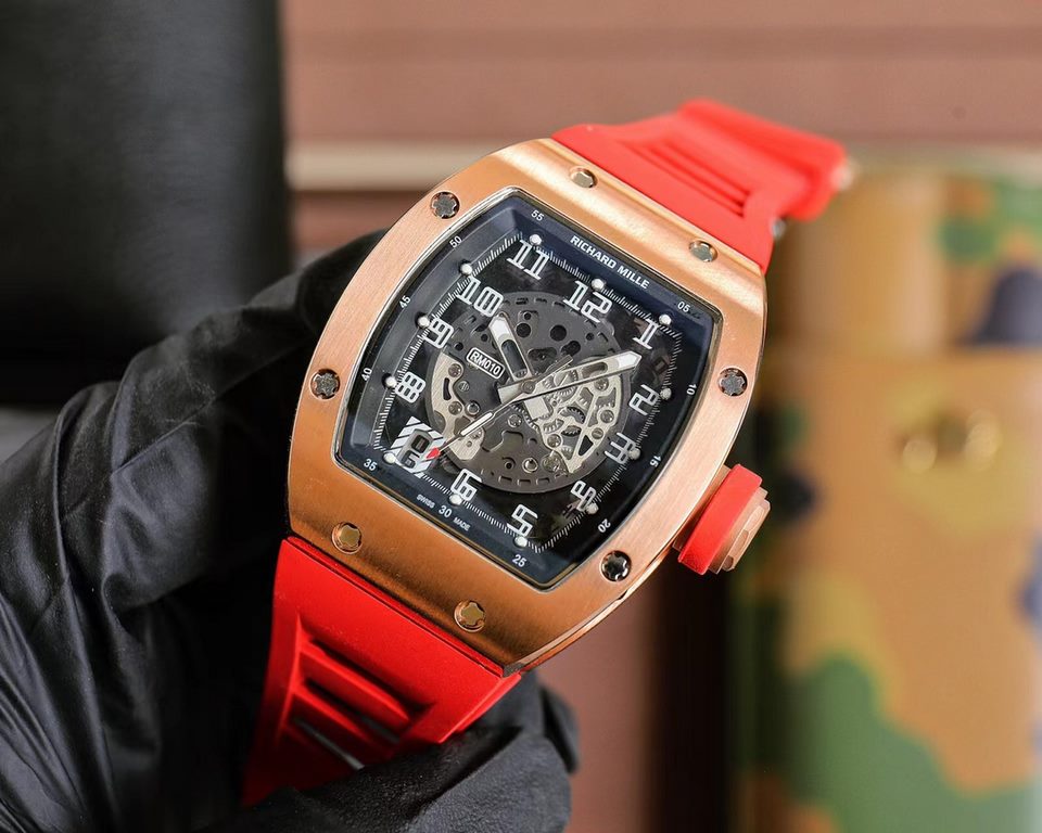 Richard Mille Richard Mille RM010 new craft fashion more avant-garde skeleton design latest special models Mineral scratch-resistant mirror glass configuration 316L steel case abrasion-resistant natural imported rubber s