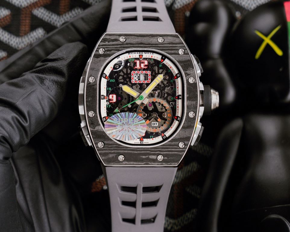 RICHARD MILLE RICHARD MILLE presented this week its most complex creation to date, the RM 62-01 Tourbillon Vibrating Alarm ACJ, equipped with four complications a staggering 816 movement components, which took five years