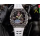 RICHARD MILLE RICHARD MILLE presented this week its most complex creation to date, the RM 62-01 Tourbillon Vibrating Alarm ACJ, equipped with four complications a staggering 816 movement components, which took five years