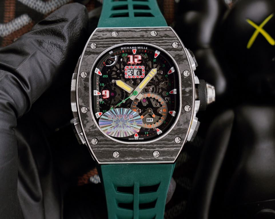 RICHARD MILLE RICHARD MILLE presented this week its most complex creation to date, the RM 62-01 Tourbillon Vibrating Alarm ACJ, equipped with four complications a staggering 816 movement components, which took five years