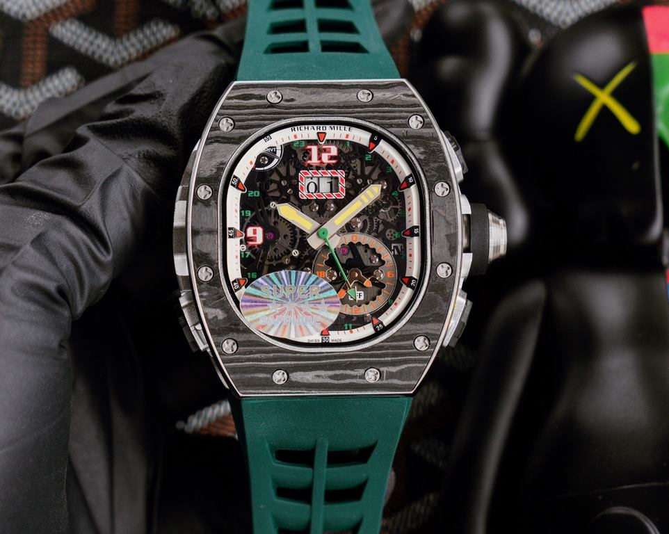 RICHARD MILLE RICHARD MILLE presented this week its most complex creation to date, the RM 62-01 Tourbillon Vibrating Alarm ACJ, equipped with four complications a staggering 816 movement components, which took five years