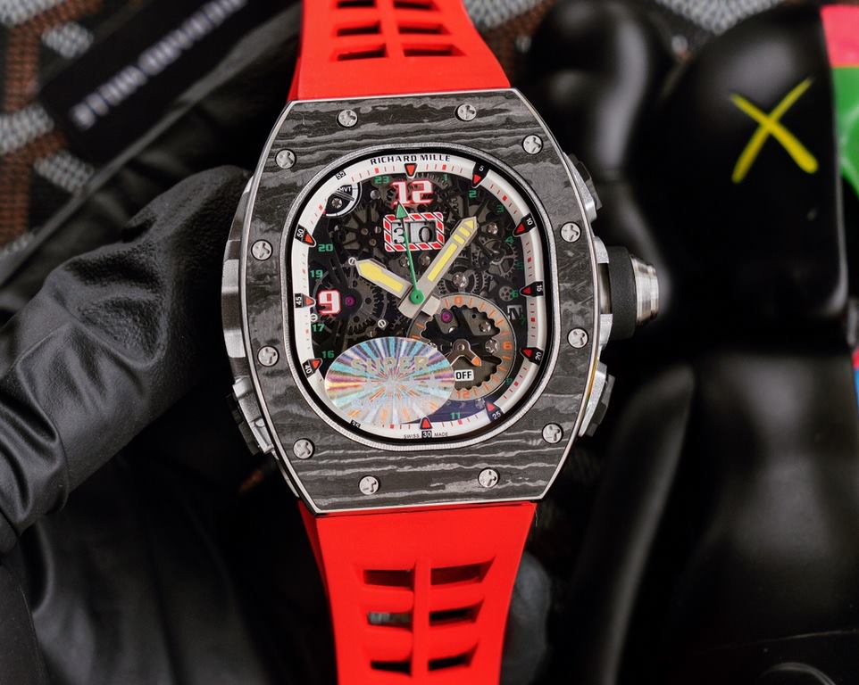 RICHARD MILLE RICHARD MILLE presented this week its most complex creation to date, the RM 62-01 Tourbillon Vibrating Alarm ACJ, equipped with four complications a staggering 816 movement components, which took five years