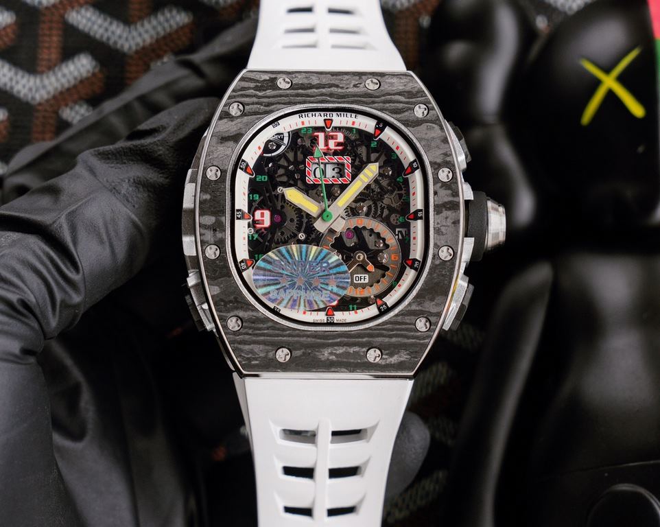 RICHARD MILLE RICHARD MILLE presented this week its most complex creation to date, the RM 62-01 Tourbillon Vibrating Alarm ACJ, equipped with four complications a staggering 816 movement components, which took five years