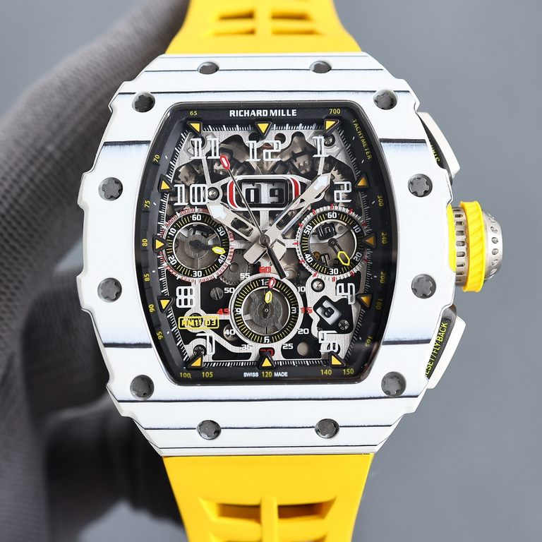 standardizeNew style Richard Mille RM11-FM Richard Mille the network's top chronograph version, blue ceramic special version blue ceramic eye high-grade ceramic blue ceramic material must be used professional top high-te