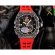 RICHARD MILLE RICHARD MILLE presented this week its most complex creation to date, the RM 62-01 Tourbillon Vibrating Alarm ACJ, equipped with four complications a staggering 816 movement components, which took five years