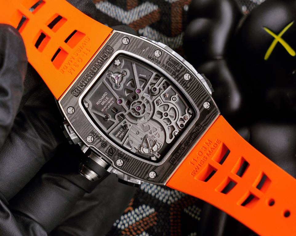 RICHARD MILLE RICHARD MILLE presented this week its most complex creation to date, the RM 62-01 Tourbillon Vibrating Alarm ACJ, equipped with four complications a staggering 816 movement components, which took five years