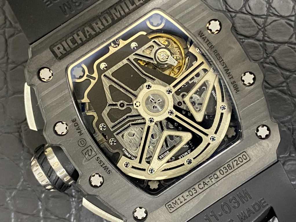 KV Richard Mille RM11-03RG Collection The perfect ergonomic design matches the pursuit of perfection of the brand's iconic architecture. every component of the RM 011 is an aesthetic expression of its functionality. the 