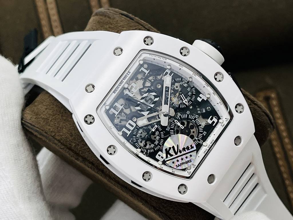 KV Factory2021 Recommended by KV Factory2021] Super masterpiece. RICHARD MILLE RM 011 FELIPE MASSA ceramic series    1 RICHARD MILLE named after FELIPE MASSA football superstar chronograph watch [pleased] in the summer o