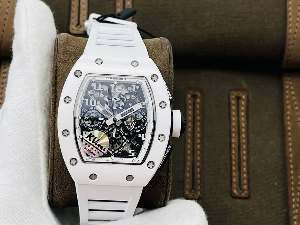 KV Factory2021 Recommended by KV Factory2021] Super masterpiece. RICHARD MILLE RM 011 FELIPE MASSA ceramic series    1 RICHARD MILLE named after FELIPE MASSA football superstar chronograph watch [pleased] in the summer o