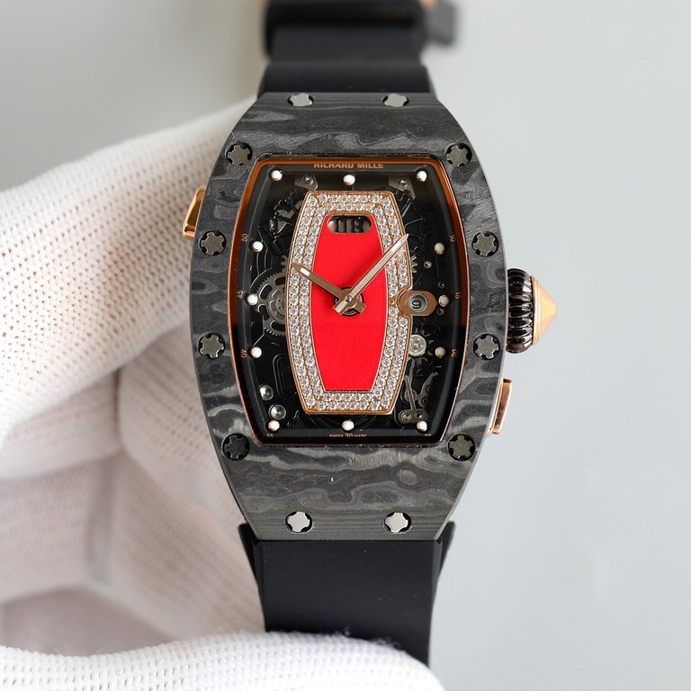 Richard Mille Richard Mille (RM037) Women's Carbon Fiber Ceramic Watch Series This watch is from the Australian actress Margot Robbie endorsement of new products. This watch is made of stainless steel case overlay, the c