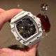 Richard Mille. Richard Mille RM35-01 White Carbon Fiber Limited Edition   pro-active three-piece structure, the upper and lower bezels and the back are made of NTPT original carbon fiber pattern and 316 steel, the letter