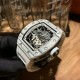 Richard Mille RM-035.Emerald Carbon Fiber Luminous Overall full skeletonized Using a three-piece structure The upper and lower bezels and the bottom cover are respectively made of carbon fiber The middle case is made of 