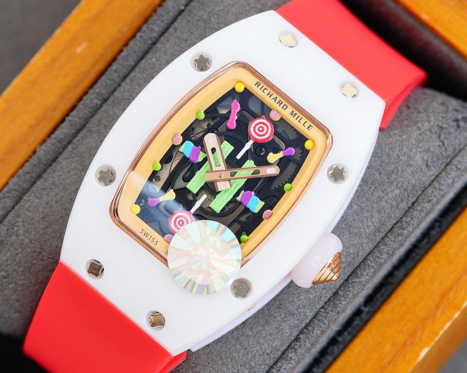 RM factory production   Richard Mille   RichardMille Candy Cotton Candy The latest explosion bon bon series of the rarest pieces! Overcoming traditional craftsmanship breaks the mold! One of the most respected techniques