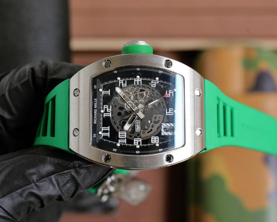 Richard Mille Richard Mille RM010 new craft fashion more avant-garde skeleton design latest special models Mineral scratch-resistant mirror glass configuration 316L steel case abrasion-resistant natural imported rubber s