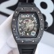 The main models, highly recommended Richard Mille RM030 skeleton mechanical automatic wristwatch dimensions of 52 × 43 × 14 mm carbon fiber case skeletonized body configuration accurate timekeeping, low to zero repair fu