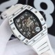 The main models, highly recommended Richard Mille RM030 skeleton mechanical automatic wristwatch dimensions of 52 × 43 × 14 mm carbon fiber case skeletonized body configuration accurate timekeeping, low to zero repair fu