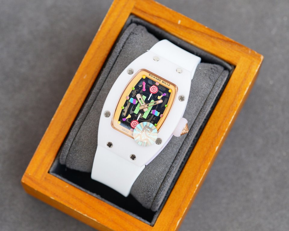 RM factory production   Richard Mille   RichardMille Candy Cotton Candy The latest explosion bon bon series of the rarest pieces! Overcoming traditional craftsmanship breaks the mold! One of the most respected techniques