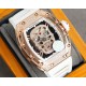 Z factory production   Richard Mille   [RICHARD MILLE] the latest upgrade special edition polished glossy shell gold glitter Let you bring out the most handsome and most special and most personalized classic Ghost Head, 