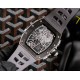 RICHARD MILLE RICHARD MILLE presented this week its most complex creation to date, the RM 62-01 Tourbillon Vibrating Alarm ACJ, equipped with four complications a staggering 816 movement components, which took five years