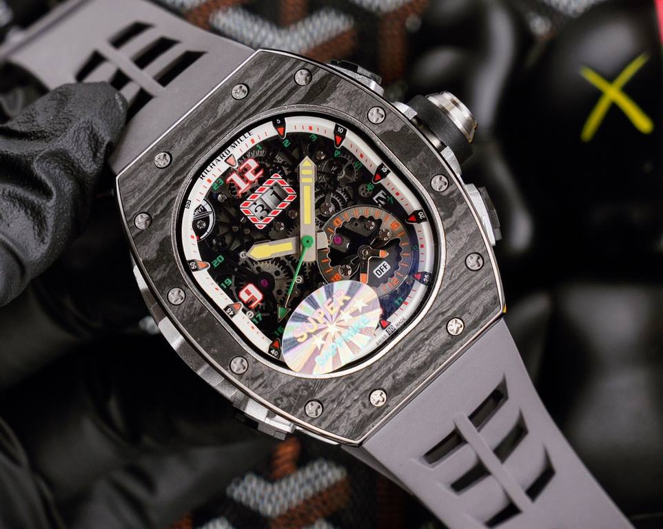 RICHARD MILLE RICHARD MILLE presented this week its most complex creation to date, the RM 62-01 Tourbillon Vibrating Alarm ACJ, equipped with four complications a staggering 816 movement components, which took five years