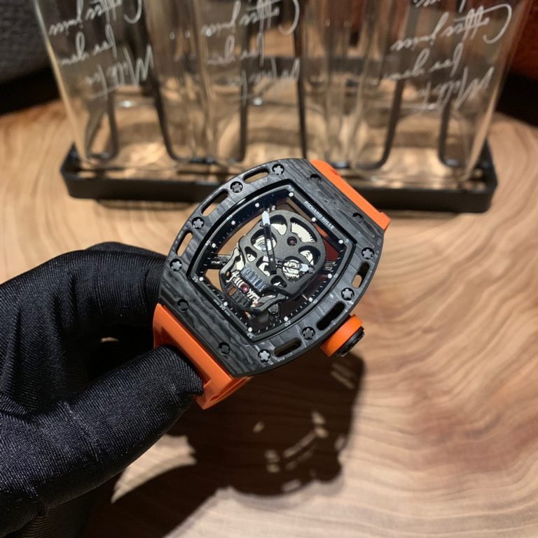 Richard Mille Richard Mille RM052 Collection Latest Ghost Head Luminous Carbon Fiber Upgrade Cranium Series The carbon fiber case and the imported mechanical movement highlight the sporty style of this watch The floating