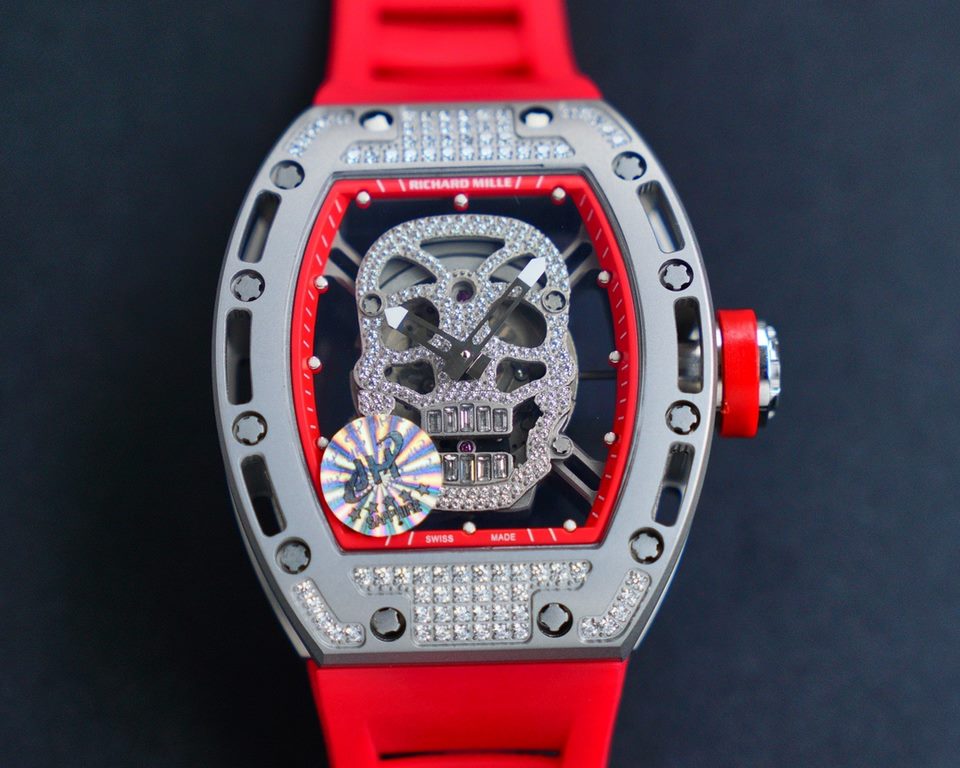 Richard Mille [RICHARD MILLE] latest upgrade special edition RM052 ghost head classic legend never backward skeleton skull watch． The skeleton has a prominent silhouette, a domineering and uninhibited shape, and a shocki