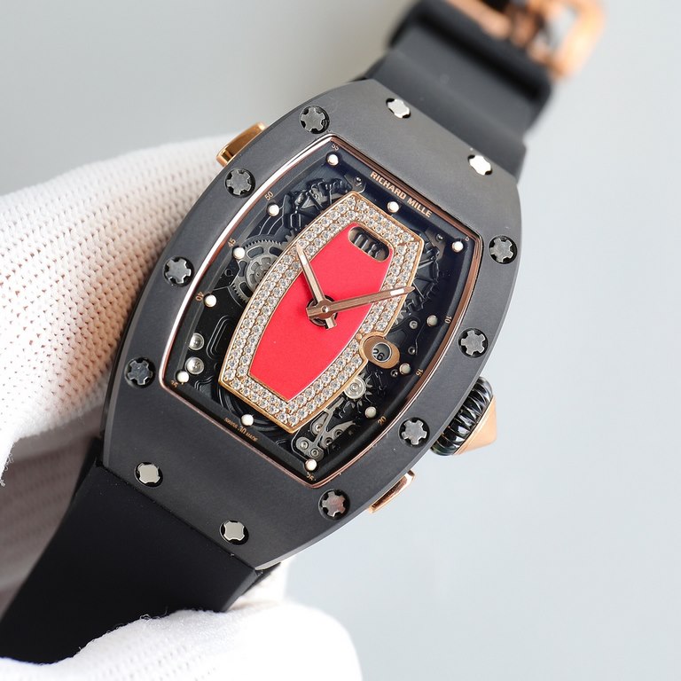 Richard Mille Richard Mille (RM037) Women's Carbon Fiber Ceramic Watch Series This watch is from the Australian actress Margot Robbie endorsement of new products. This watch is made of stainless steel case overlay, the c