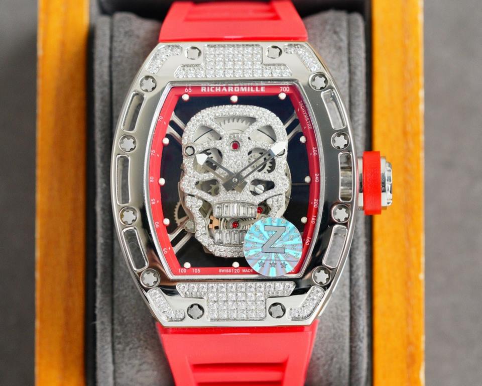 Z factory production   Richard Mille   [RICHARD MILLE] the latest upgrade special edition polished glossy shell gold glitter Let you bring out the most handsome and most special and most personalized classic Ghost Head, 