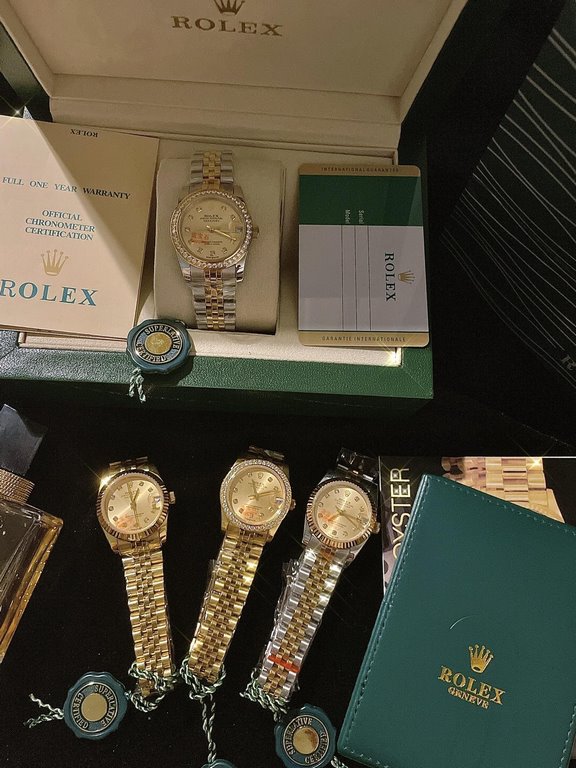 Rolex-ROLEXStyle Day-Date Ladies Mechanical WatchMovement Imported Citizen OriginalMirror Sapphire glassCase 316L steel case coverBracelet Solid core 5 bead stainless steel braceletSize 31mm 12mmThe rhythm of life is in 