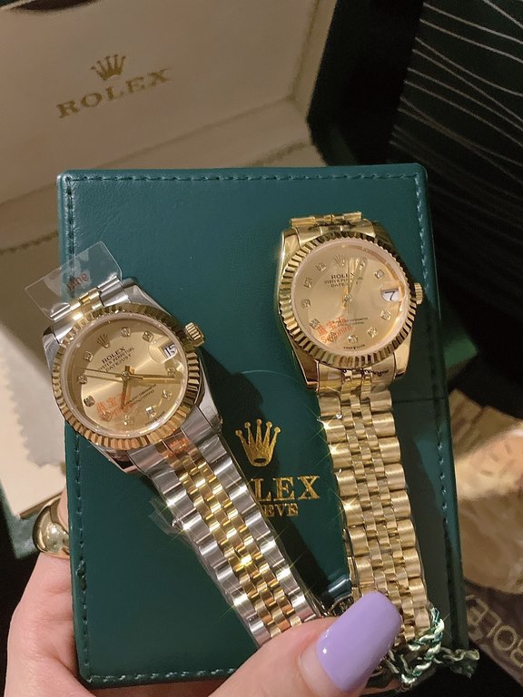 Rolex-ROLEXStyle Day-Date Ladies Mechanical WatchMovement Imported Citizen OriginalMirror Sapphire glassCase 316L steel case coverBracelet Solid core 5 bead stainless steel braceletSize 31mm 12mmThe rhythm of life is in 