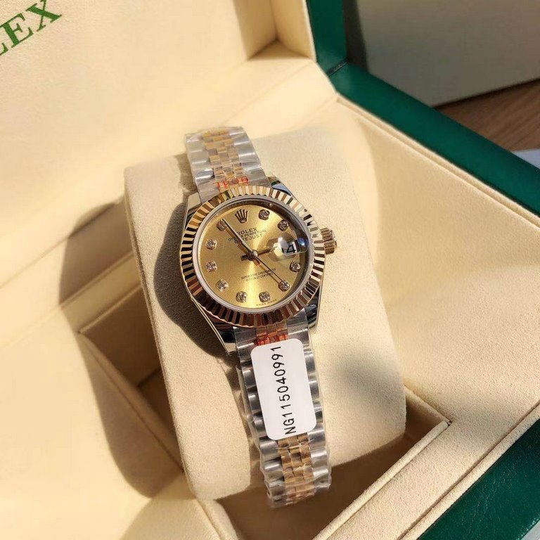 With box Support Hong Kong, the United States direct mailRolex Women's Logotype 28㎜ Log Series, Women's Logotype Oyster case is a model of solid elegance and perfect proportion, using 316L stainless steel to forge stainl