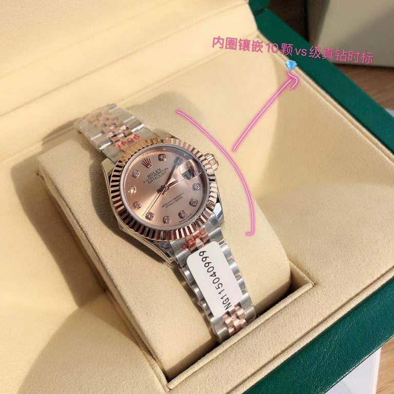 With box Support Hong Kong, the United States direct mailRolex Women's Logotype 28㎜ Log Series, Women's Logotype Oyster case is a model of solid elegance and perfect proportion, using 316L stainless steel to forge stainl