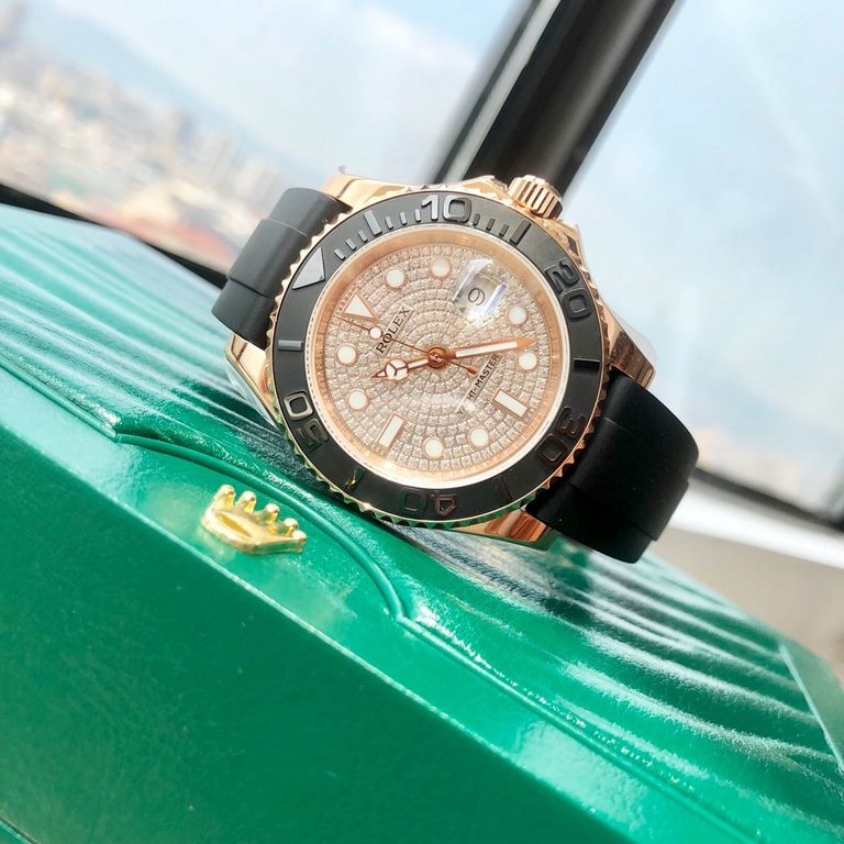 Boxed Support Hong Kong, U.S. direct mailSpecial channel Rolex luxury edition full of diamonds and gold Yacht Masterpiece m126655-0005Shocking coming The case and clasp are made of real 904 steel, vacuum gold plating imp